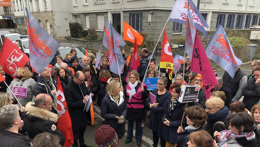 Ouest France 14 03 19 Quimper les agents des finances publiques sont inquiets