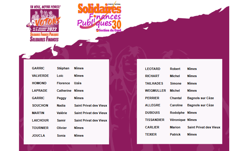 liste candidats solidaires 30