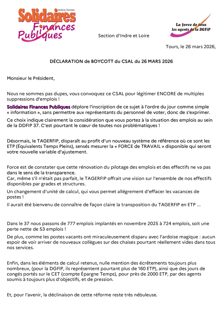 CSAL emplois du 26 03 26 BOYCOTT 1