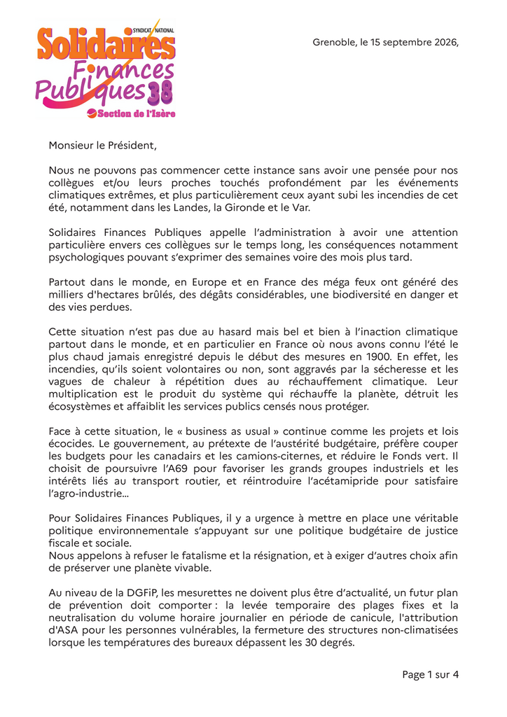 2026 09 15 CSAL Liminaire Solidaires Finances Publiques 38 0001