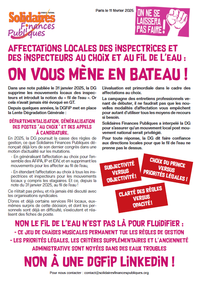 tract 2025 affectations locales inspecteurs