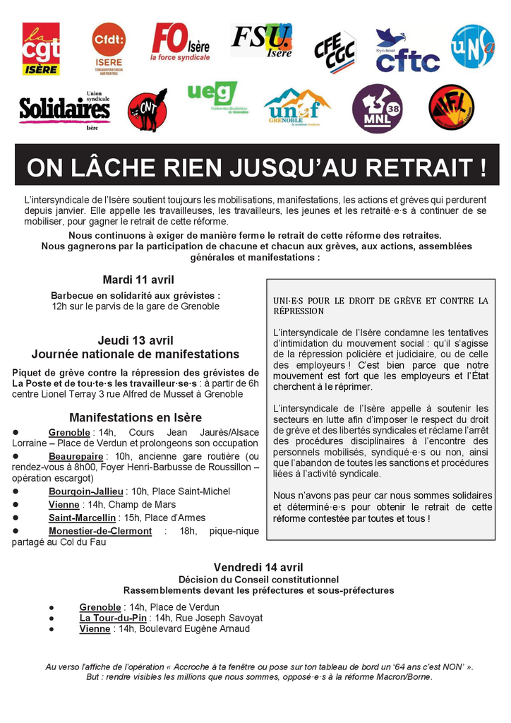 Tract IS 38 semaine 10 avril