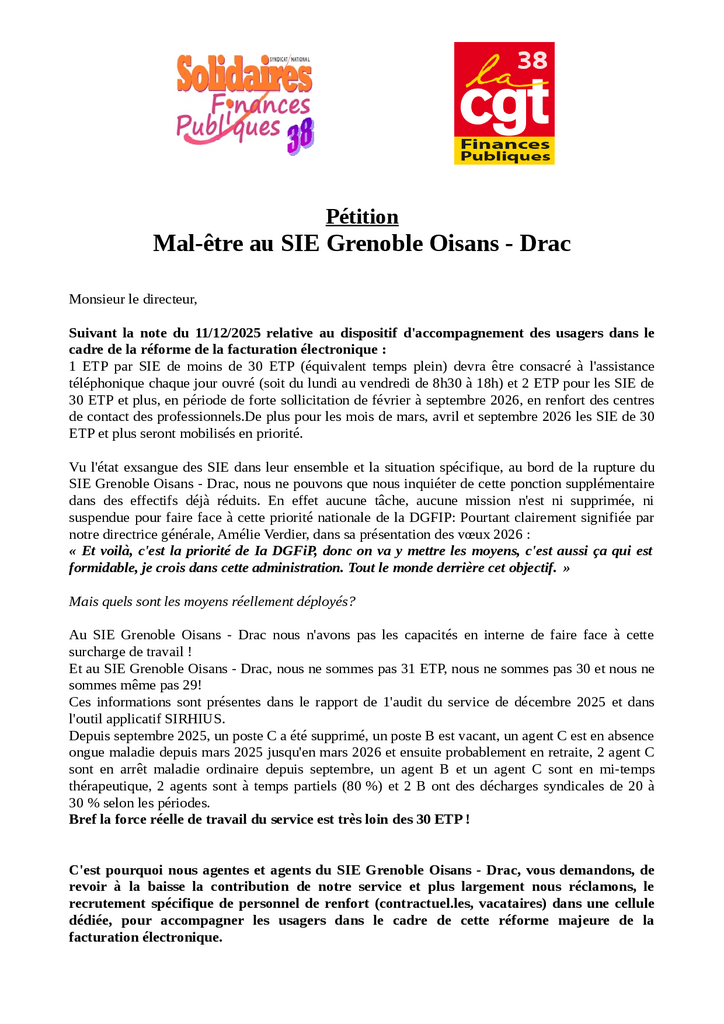 Pétition SIE Oisans Drac