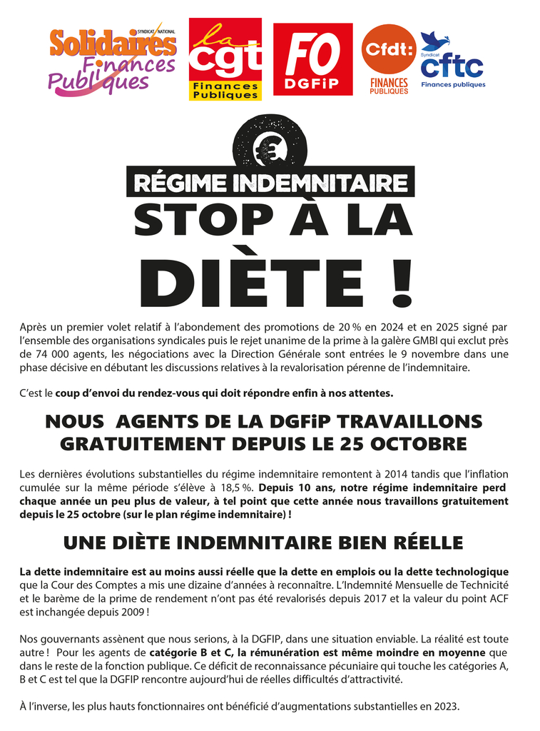 231116 tract intersyndical regime indemnitaire stop a la diete 1