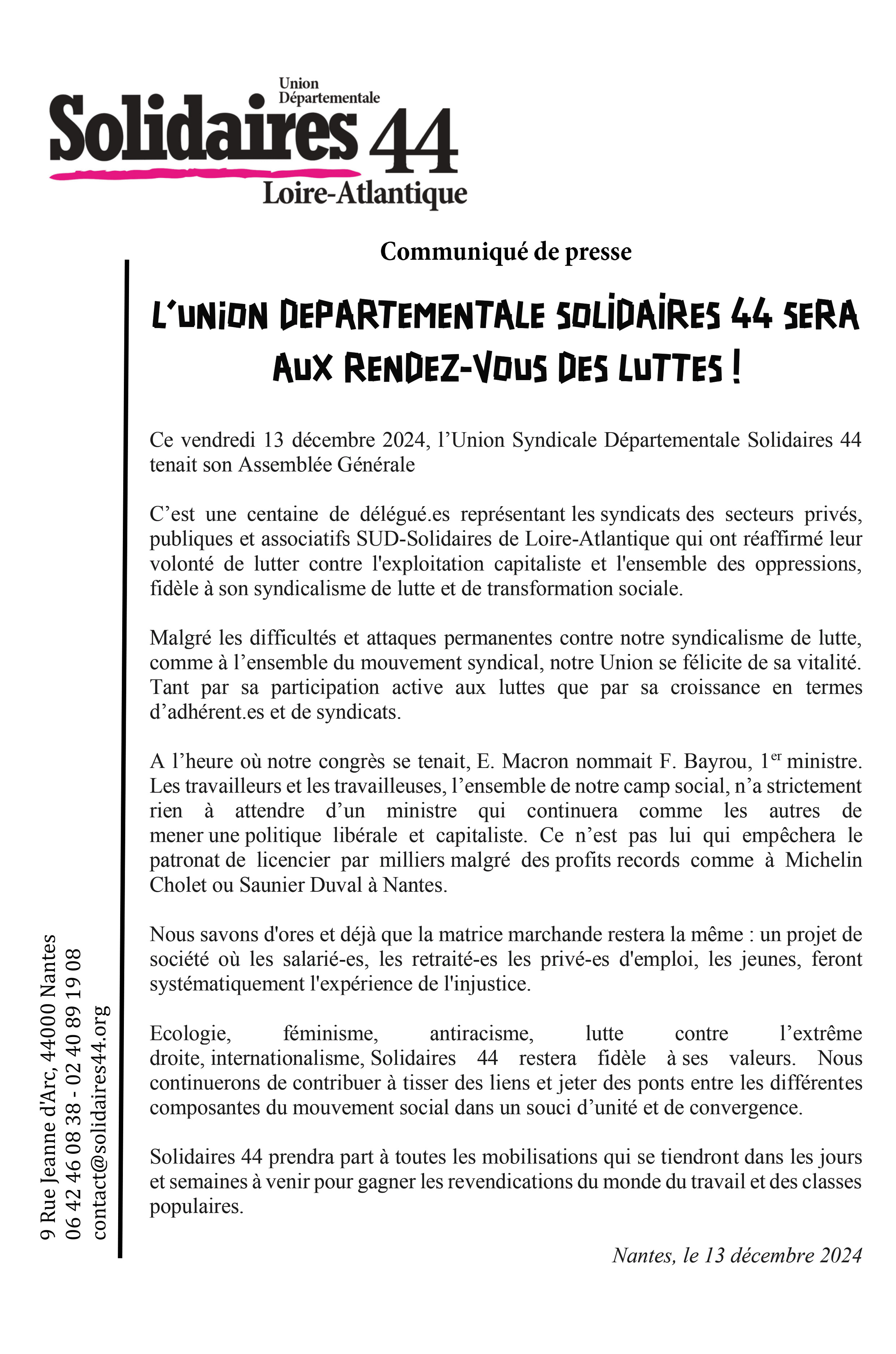 CP congrès solidaires 44