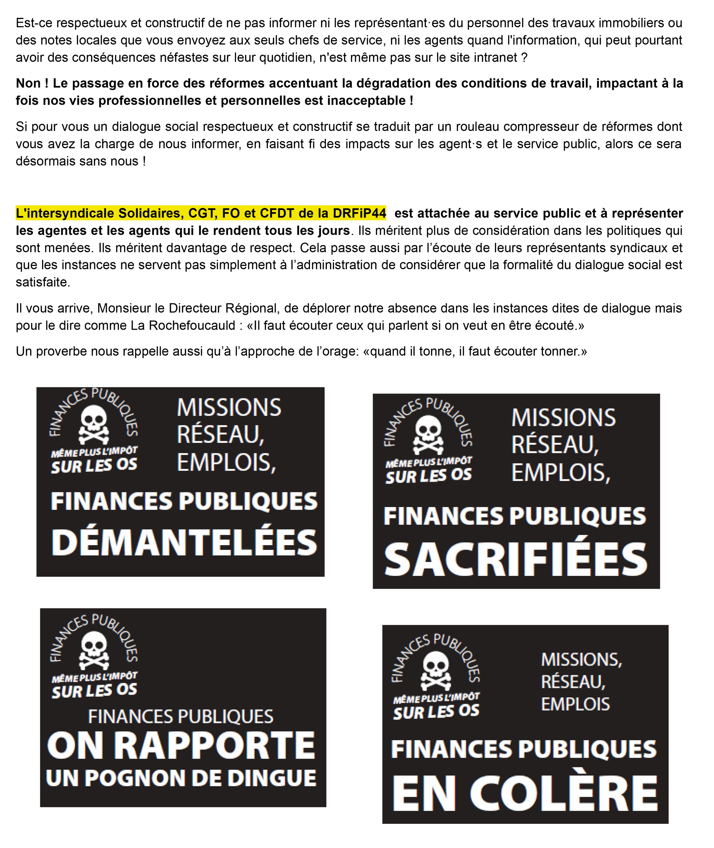 Déclaration liminaire intersyndicale 3