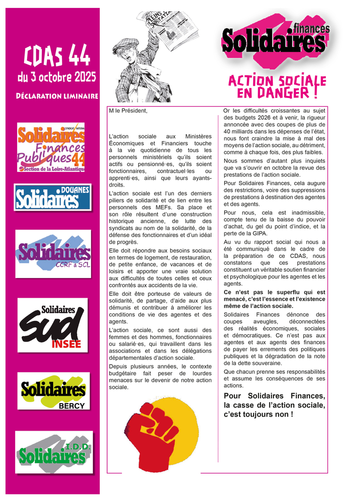Liminaire CDAS 3 octobre 2025