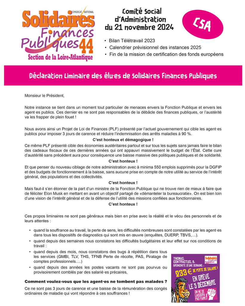 Liminaire CSA 21 novembre 2024 1