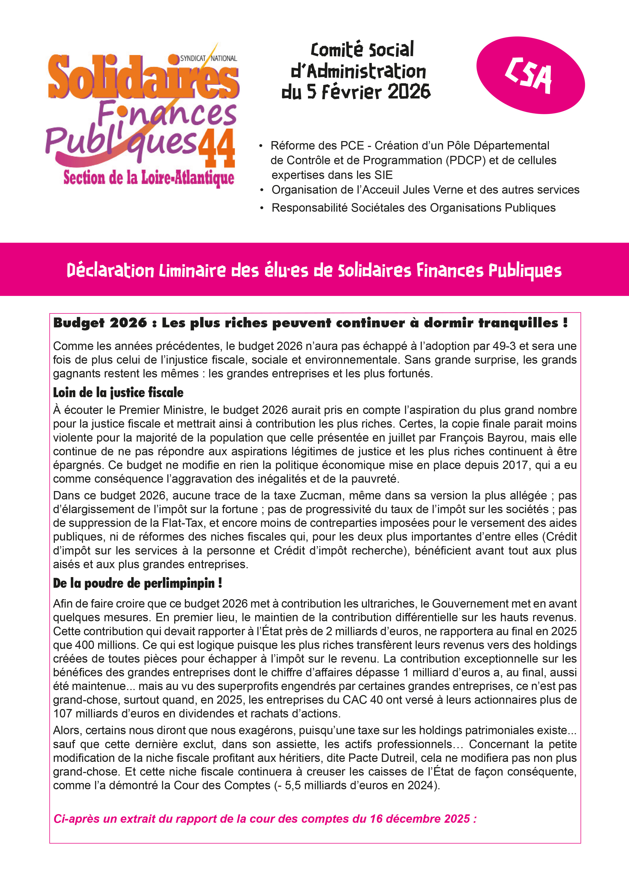 Liminaire CSA 5 février 2026 1