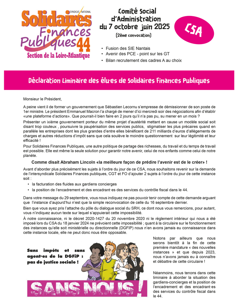 Liminaire CSA 7 octobre 2025 1