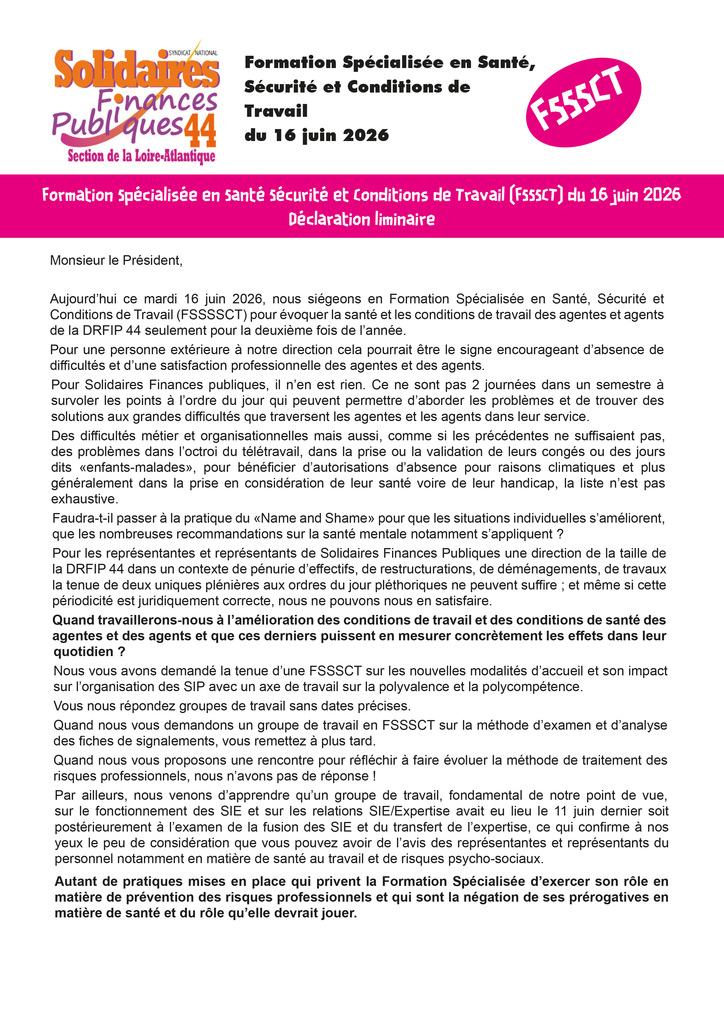 Liminaire FSSSCT 16 juin 2026 1