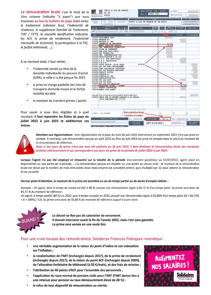 Tract prime exceptionnelle 2023 2