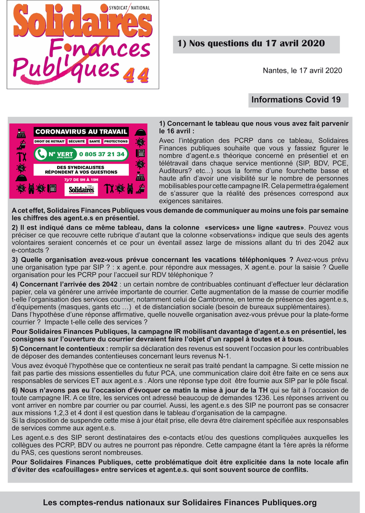 covid19 17 avril nos questions 1