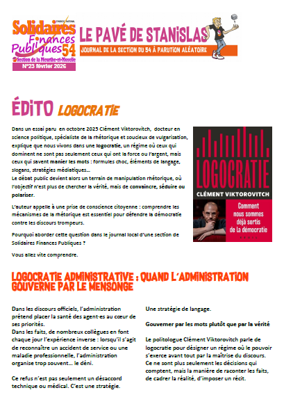 Une Pavé février 2026