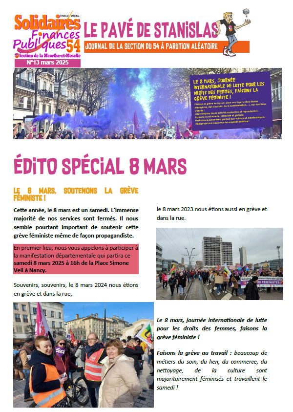 Une pavé 8 mars