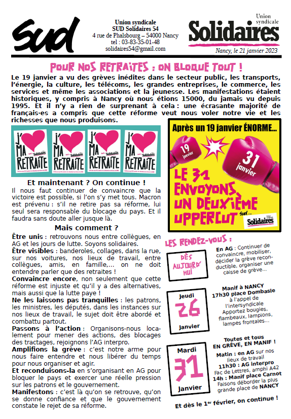 Tract Solidaires 54