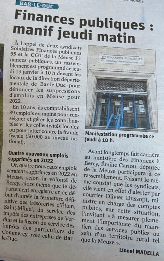 Article Est Républicain 12 janvier 2022