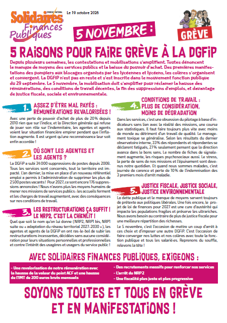 Tract greve 5 nov 2026