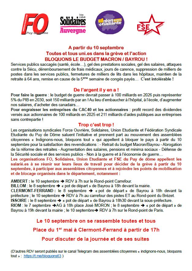 2025 09 05 13 34 33 Appel intersyndical Puy de Dôme 10 septembre 2025 et suites.pdf Adobe Acrobat 
