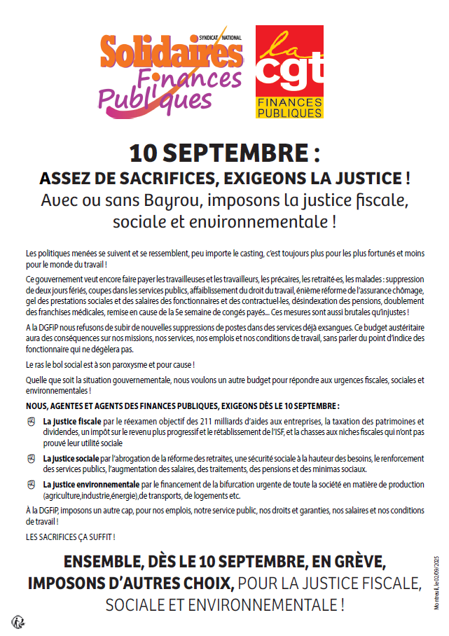 TRACT SOLIDAIRES ET CGT 63
