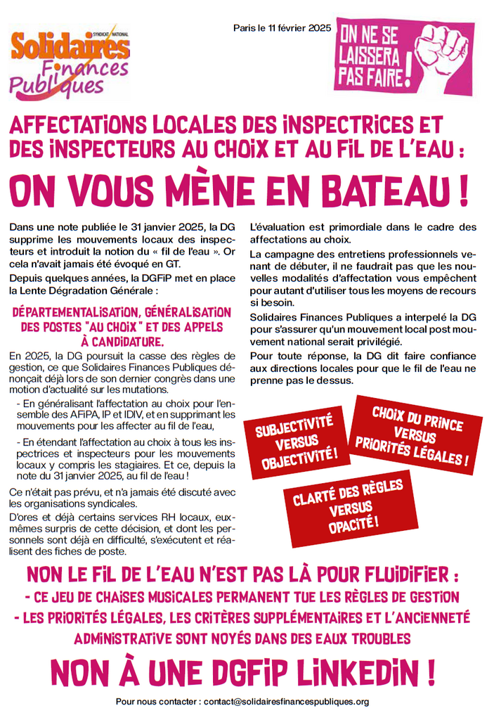affectation cadre A