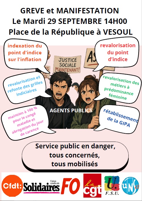 Tract local Grève et manif du 29 sept 2026