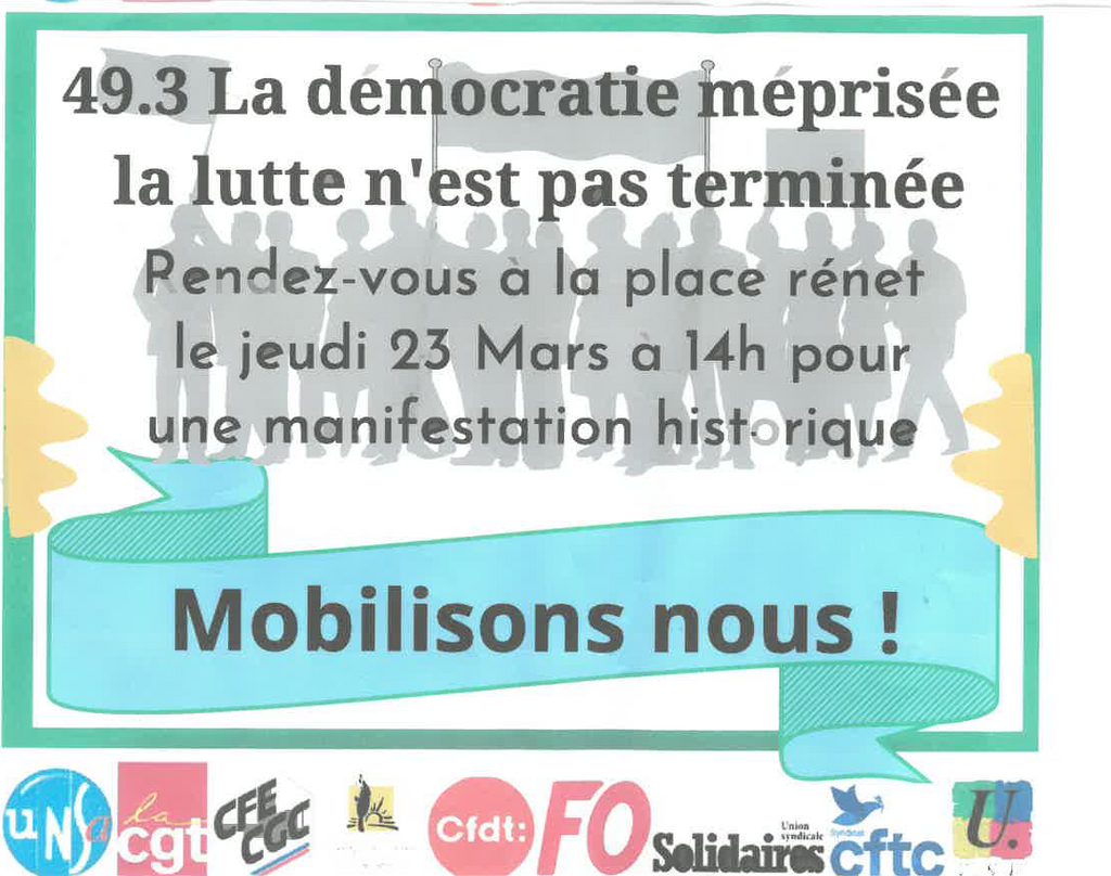 Manif du 23 mars 2023