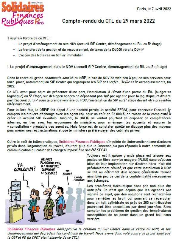 compte rendu CTL 29 03 2022