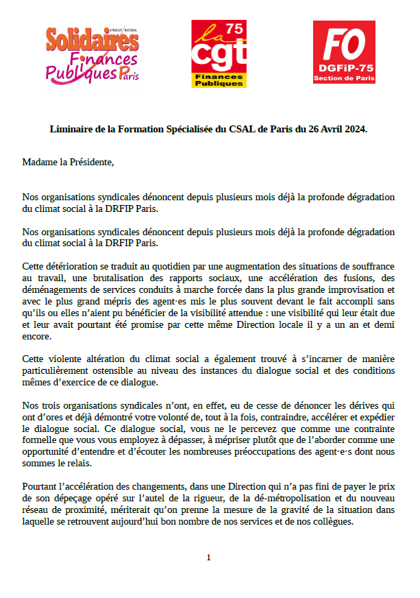 Liminaire FS du 26 04 2024