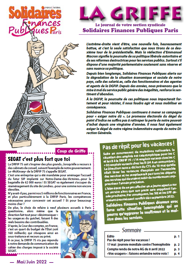 Griffe mai juin 2022