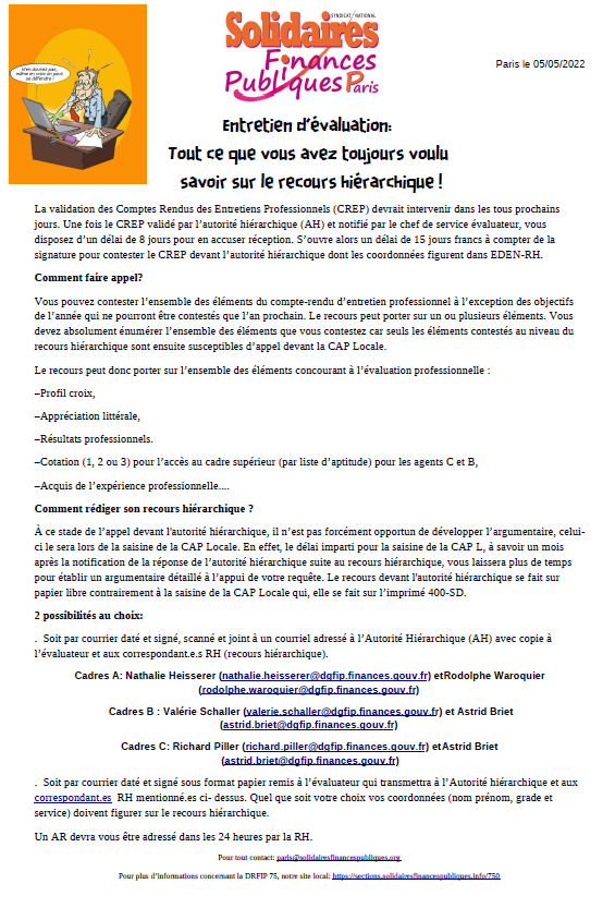 Tract recours entretien 2022