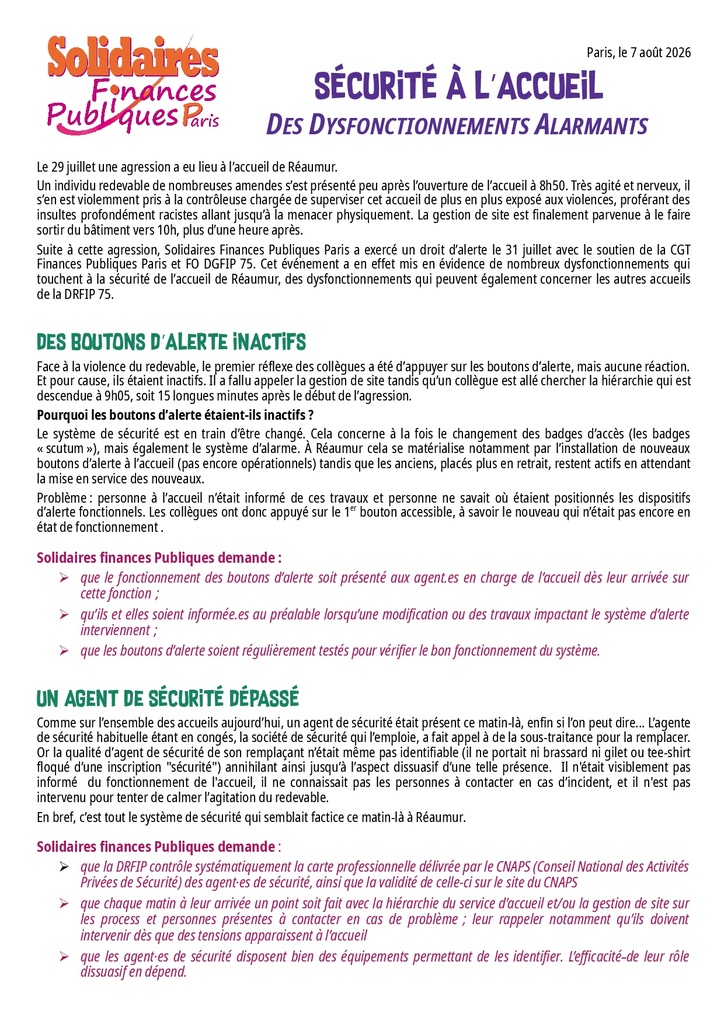 sécurité accueil Réaumur 0001