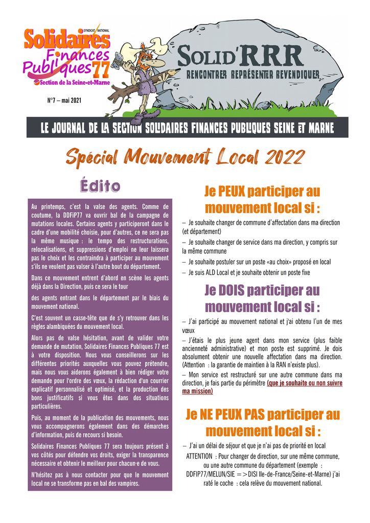 Journal spécial mouvement local 2022