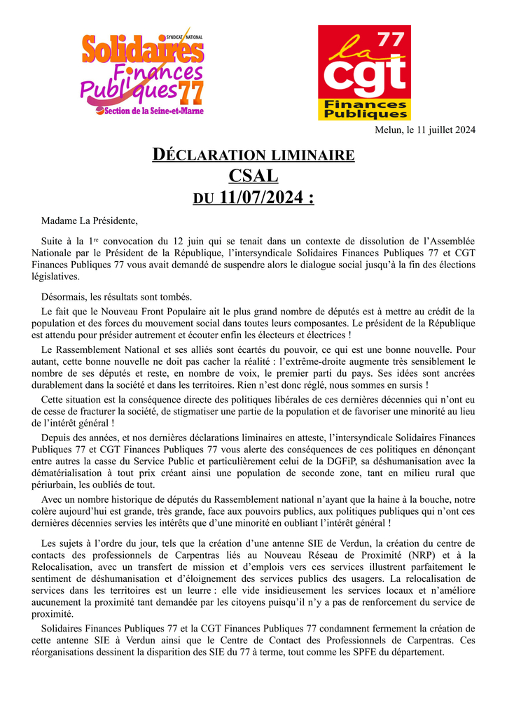 Liminaire CSA 2024 07 11