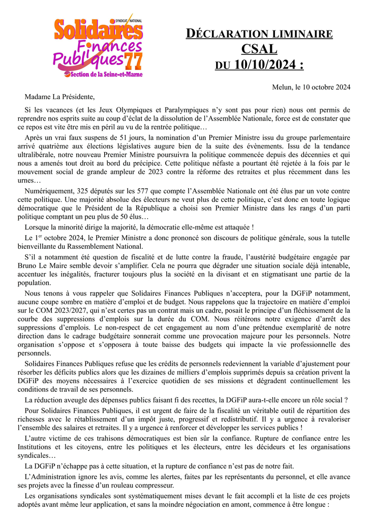 Liminaire CSA 2024 10 10