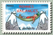 Bonnes vacances timbre