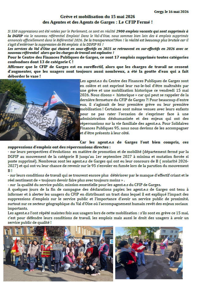 mobilisation garges photo