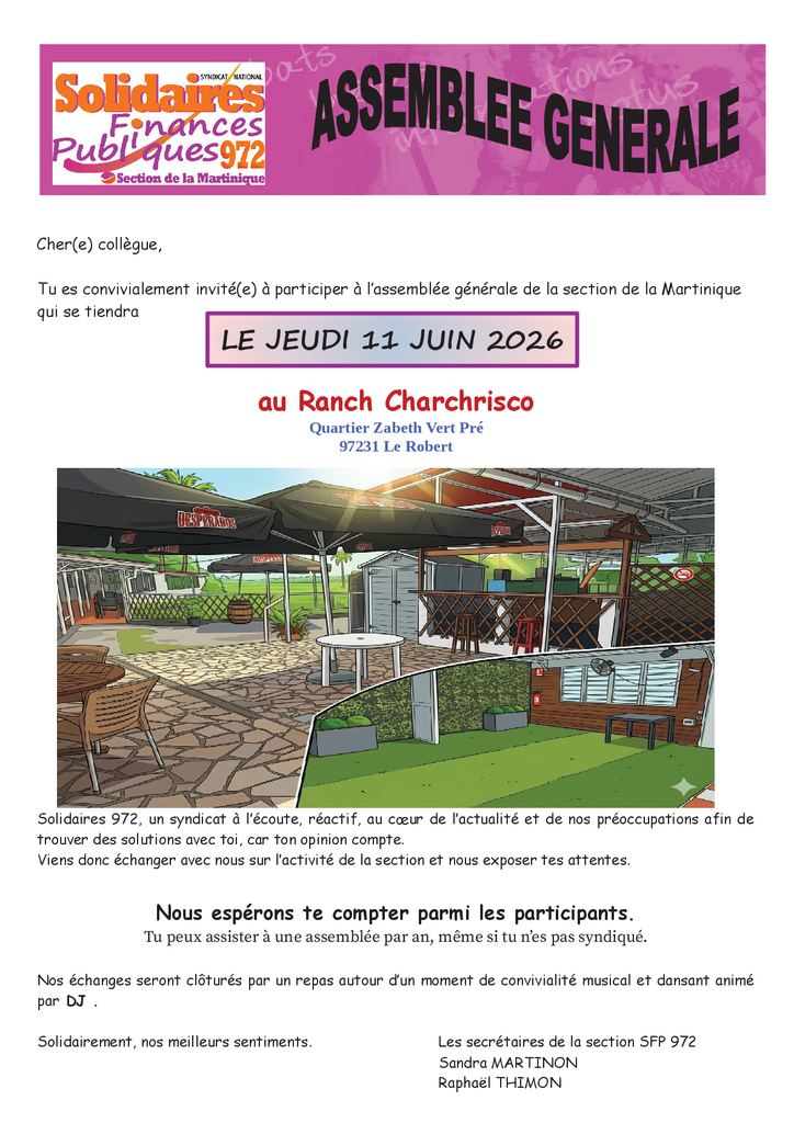 Invitation et inscription AG 2