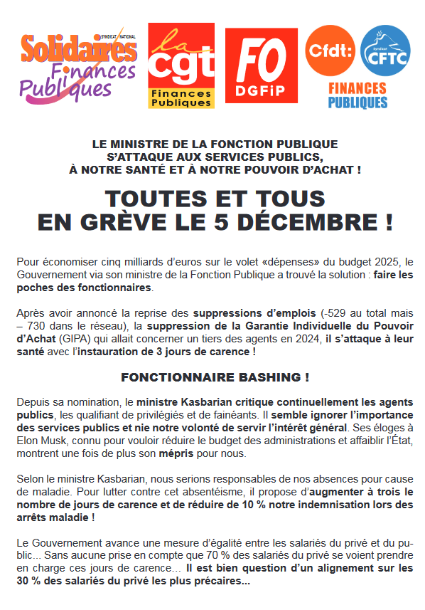 Image 1 Toutes et tous en grève le 5 décembre 