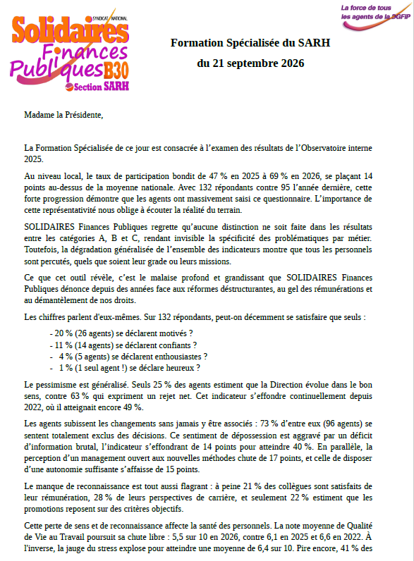 260921 Liminaire FS SARH observatoire interne