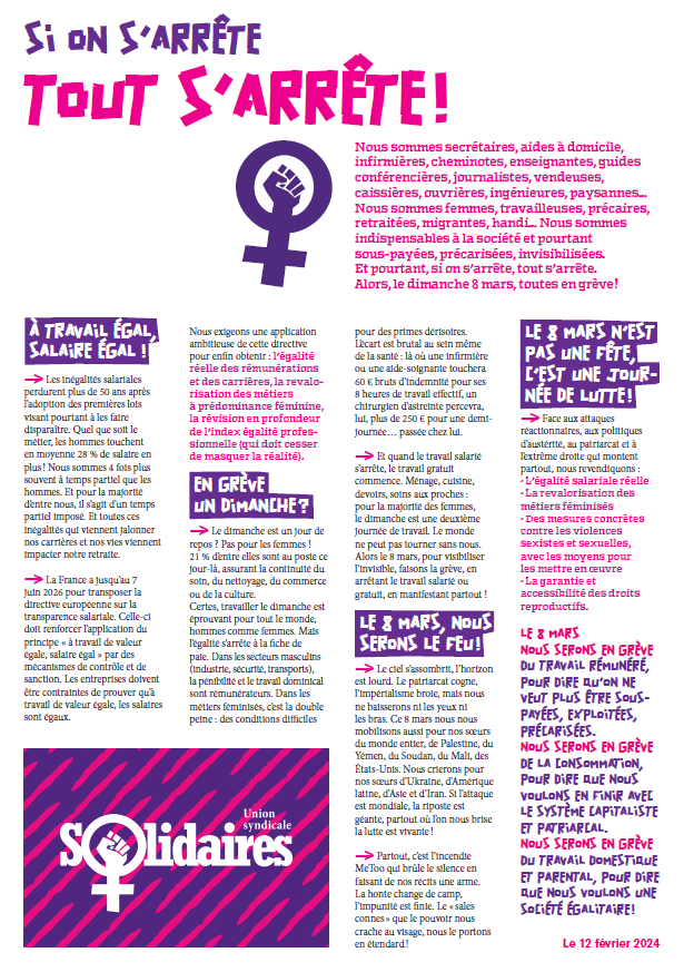 Si on sarrete Tout sarrete 