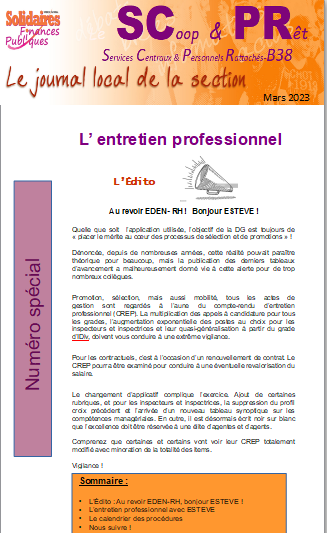 journal de la section mars 2023