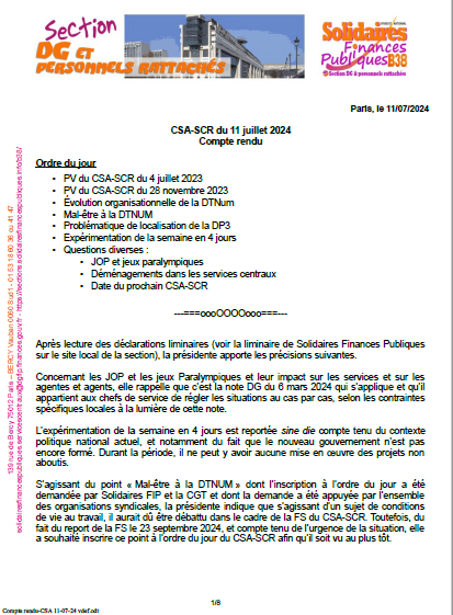 Compte rendu CSA 11 07 24