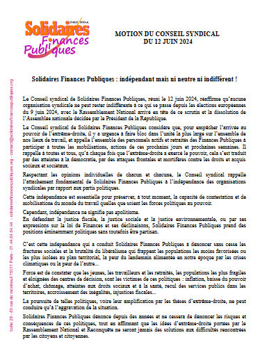 motion du CS