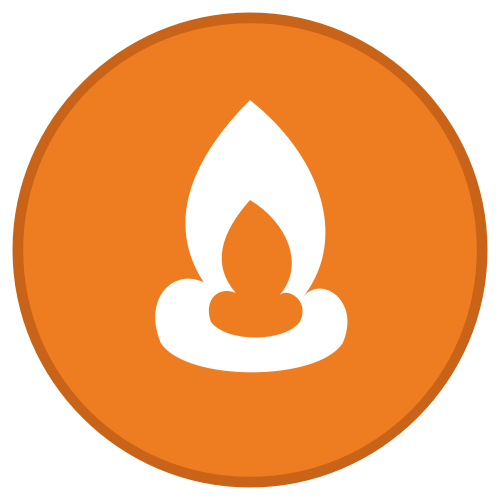 badge flamme