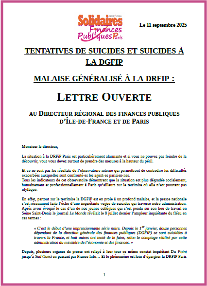 Lettre ouverte 