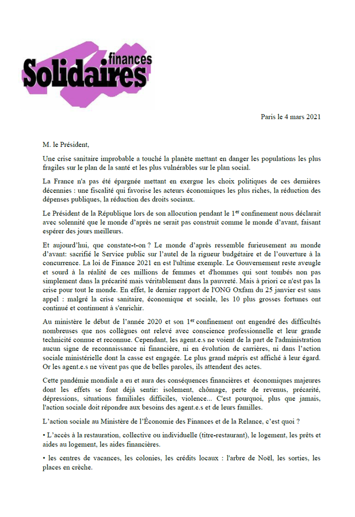 Liminaire CDAS 4 mars