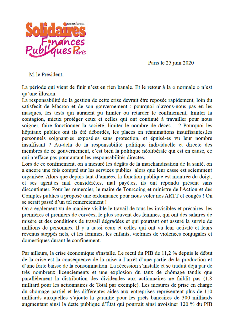 liminaire CTL 25 juin