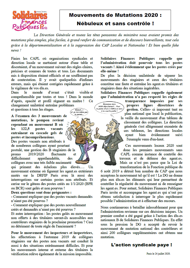 Mouvements de mutations 2020