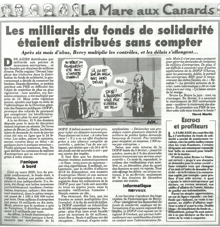 FDS Canard enchainé du jour